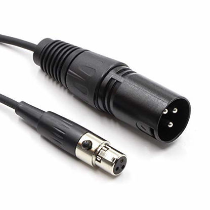 Picture of SiYear 3 Pin XLR Male Plug to 3 Socket Female Mini XLR Pro Lapel Microphone Cable -TA3-XLR Cable1.5M/5FT)