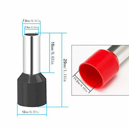 Picture of XFFCSEC 70PCS 4 Gauge Ferrule Connectors End Terminal Insulated Ferrule .Work Great for 4 Gauge Car amp. Clean Install. Widely Used in Electronics, Communication Equipment. (Black+Red)