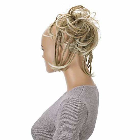 Picture of PRETTYSHOP Hairpiece Hair Rubber Scrunchie Scrunchy Updos VOLUMINOUS Wavy Messy Bun blonde mix # 27BT88 G13D