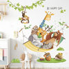 Picture of Super Cute Animal Hanging Basket Vine Ivy Wall Decals Giraffe Lion Monkey Bear Rabbit Cat Dog Deer Wall Stickers Bedroom Living Room TV Wall Door Decor Murals (Animal Hanging Basket)