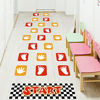 Picture of Footprint and Palm Lattice Floor Sticker Wall Decals, Colorful Feet Puzzle Hopscotch Game Start Wall Stickers, Removable DIY Art Ground Corridor Wallpaper Décor for Kids Bedroom, Nursery, Classroom