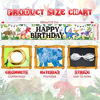 Picture of Watercolor Dinosaur Happy Birthday Banner For Boys, Suitable For Outdoor Dinosaur Birthday Party Decorations Supplies 118.11in*20.87in Event Photography Backdrop Indoor Outdoor Fenced Yard Sign Decor