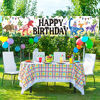 Picture of Watercolor Dinosaur Happy Birthday Banner For Boys, Suitable For Outdoor Dinosaur Birthday Party Decorations Supplies 118.11in*20.87in Event Photography Backdrop Indoor Outdoor Fenced Yard Sign Decor