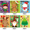 Picture of 36 Sheets Christmas Party Games Sticker, Make Your Own Gnome Gingerbread Man Snowman Reindeer Face Christmas Character Stickers, Mix and Match Sticker Sheets Christmas Crafts Activities Sticker for Kids Boys Girls Winter Holiday Christmas Party Favors