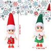 Picture of 6 Pieces Christmas Elf Doll Elf Twins Elf Doll Figure Tiny Elf Boys and Girls Christmas Accessories for Xmas New Year Holiday Decorations, Advent Calendars and Stocking Stuffers, Green and Red Color