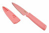 Picture of Kuhn Rikon Colori Non-Stick Straight Paring Knife with Safety Sheath, 4 inch/10.16 cm Blade, Bubble Gum