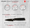 Picture of Kuhn Rikon Colori Non-Stick Straight Paring Knife with Safety Sheath, 4 inch/10.16 cm Blade, Licorice