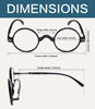 Picture of Vintage Round Reading Glasses Professor Readers (Blue Stripe