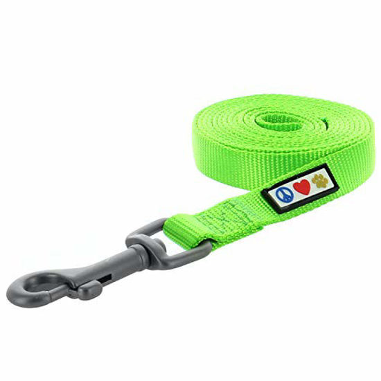 Picture of Pawtitas 6 FT Solid Color Leash Puppy Leash Dog Leash Comfortable Handle Dog Training Leash 6 ft Dog Leash Medium Dog Leash / Large Dog Leash Green Dog Leash