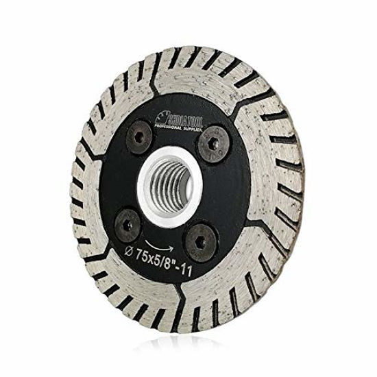 Picture of SHDIATOOL 3 Inch Granite Turbo Cutting Blades Two-In-One Design Cut Grind Sharpen Marble Concrete and Bricks