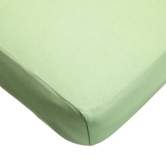 Picture of TL Care Supreme 100% Natural Cotton Jersey Knit Fitted Crib Sheet for Standard Crib and Toddler Mattresses, Apple Green,28" x 52", Soft Breathable, for Boys and Girls