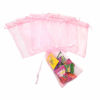 Picture of Dealglad 100pcs Drawstring Organza Jewelry Candy Pouch Party Wedding Favor Gift Bags (5x7, Pink)