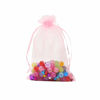 Picture of Dealglad 100pcs Drawstring Organza Jewelry Candy Pouch Party Wedding Favor Gift Bags (5x7, Pink)