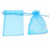 Picture of Dealglad 100pcs Drawstring Organza Jewelry Candy Pouch Party Wedding Favor Gift Bags (5x7, Lake Blue)