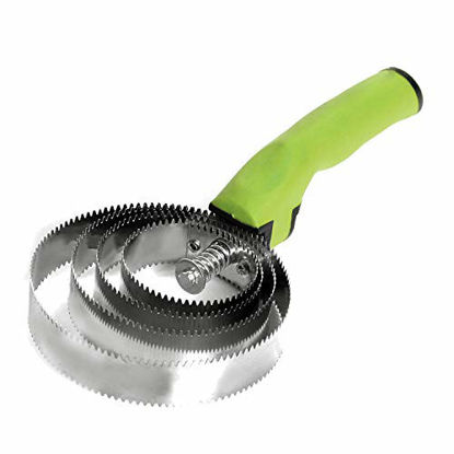 Picture of BOTH WINNERS Reversible Stainless Steel Curry Comb with Soft Touch Grip (neon Green)