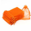 Picture of Dealglad 100pcs Drawstring Organza Jewelry Candy Pouch Party Wedding Favor Gift Bags (5x7", Orange)