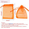 Picture of Dealglad 100pcs Drawstring Organza Jewelry Candy Pouch Party Wedding Favor Gift Bags (5x7", Orange)