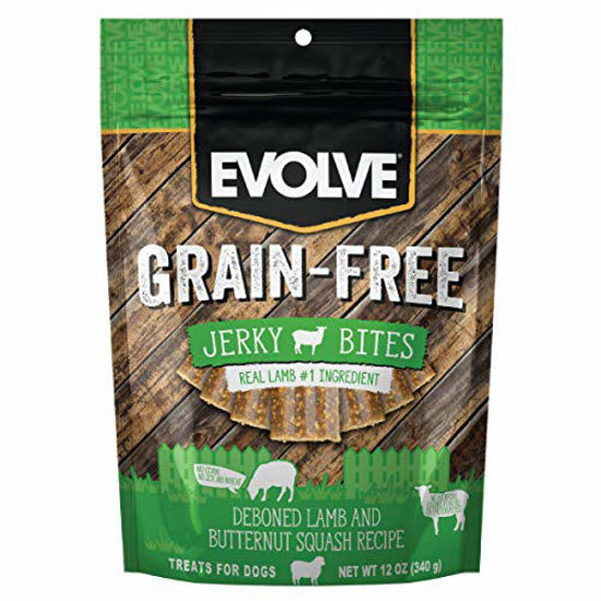 Picture of Evolve Grain Free Lamb, Sweet Potato and Butternut Squash Jerky Bites Dog Treats