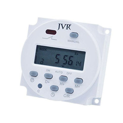 Picture of JVR 12V Timer Switch Programmable Digital 12 Volt DC/AC/Solar Battery Powered