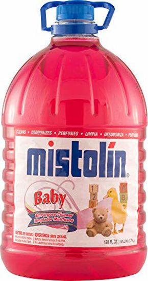 Picture of Mistolin Baby Powder, All Purpose Cleaner, 128 Fl Oz, 1 gallon, Longer Lasting Multi Purpose Cleaner, Best Cleaner for Floors, Bathrooms & Kitchen Appliances