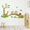 Picture of Runtoo Jungle Animals Wall Decals Monkey Elephant Giraffe Wall Art Stickers Kids Baby Nursery Playroom Home Décor