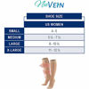 Picture of NuVein Sheer Compression Stockings for Women, 8-15 mmHg Support, Light Denier, Knee High, Closed Toe, Taupe, X-Large