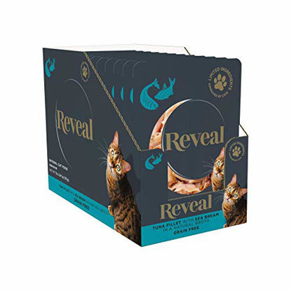 Picture of Reveal Natural Wet Cat Food, Tuna Fillet with Sea Bream in Broth 2.47oz Pouch - 12 Pack