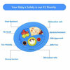 Picture of Silicone Baby Placemat, Improved Non-Slip Baby Plates, Suction Self Feeding Set Fit Most Highchair(Blue)