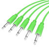 Picture of ExcelValley - 5 Pack - Mono Modular Patch Cables - TS 3.5mm 1/8" Eurorack Synthesizer (15 cm - 6" | Green)