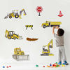 Picture of Runtoo Construction Vehicles Wall Decals Trucks Tractor Transportation Wall Stickers Kids Boys Bedroom Nursery Wall Décor