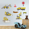 Picture of Runtoo Construction Vehicles Wall Decals Trucks Tractor Transportation Wall Stickers Kids Boys Bedroom Nursery Wall Décor