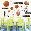 Picture of Runtoo Sports Wall Decals Kids Wall Stickers Soccer Baseball Football Hockey Basketball Boys Room Playroom Game Room Nursery Wall Décor