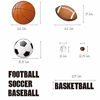 Picture of Runtoo Sports Wall Decals Kids Wall Stickers Soccer Baseball Football Hockey Basketball Boys Room Playroom Game Room Nursery Wall Décor