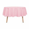 Picture of sancua Round Tablecloth - 60 Inch - Water Resistant Spill Proof Washable Polyester Table Cloth Decorative Fabric Table Cover for Dining Table, Buffet Parties and Camping, Pink