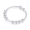 Picture of 925 Sterling Silver Anti Anxiety Ring for Women Men Fidget Rings for Anxiety Anxiety Ring with Beads Spinner Ring for Anxiety Spinning Ring 8.5