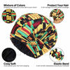 Picture of Satin Bonnet for Black Women Satin Lined Headwrap, Silk Bonnet for Curly Hair Bonnet for Sleeping Ankara African Print Head Scarf Head Wrap (Yellow)