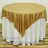 Picture of B-COOL 50x50 inch Rectangle Gold Sequin Tablecloth Glitter Tablecloth Sequin Wedding Christmas Tablecloth