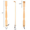 Picture of RENOOK Bamboo Back Scratchers, 2 Pieces Thicken Extended Wooden Personal Massager for Women and Men,17'', Provide Instant Relief from Itching, Good Practical and Novel Gifts