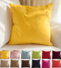 Picture of TangDepot Cotton Solid Throw Pillow Covers, 20" x 20" , Yellow