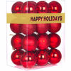 Picture of GameXcel 24Pcs Christmas Balls Ornaments for Xmas Tree - Shatterproof Christmas Tree Decorations Large Hanging Ball Red 2.5" x 24 Pack