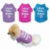 Picture of PETCARE Puppy Dog T Shirt Cat Clothes Cotton Breathable Print Tee Shirts for Small Dogs Girl Chihuahua Yorkie Shih Tzu Pet Apparel,Pack of 3,I Give Free Kisses