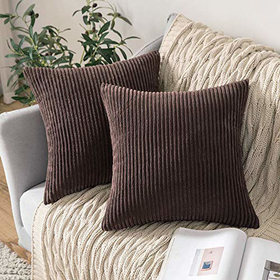 MIULEE 18x18 Pillow Inserts Set of 2, Square Decorative Throw