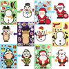 Picture of 36 Sheets Christmas Stickers Party Favors for Kids Toddlers Craft DIY Santa Snowman Face Stickers Make Your Own Christmas Party Game Stickers Goodie Bag Filler