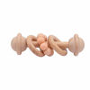 Picture of Wooden Baby Rattle Silicone Beads Ring Grasping Toys for Babies Toddlers,Peach