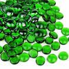 Picture of CYS EXCEL Green Glass Gemstone Beads Vase Fillers (2 LBS, Approx. 200 PCS) Flat Marble Beads Multiple Color Choices Aquarium Decor Rocks Floral Stones Decorative Mosaic Glass Gem Pebbles