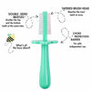 Picture of GRABEASE Double Sided Toothbrush - Baby Toothbrush for 6 Months to 4 Years Old with Soft Bristles - BPA-Free Toddler Toothbrush with Anti-Choke Guard - Includes Free Finger Brush, Mint