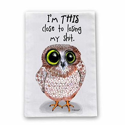 Picture of Losing It Owl Flour Sack Cotton Dish Towel by Pithitude