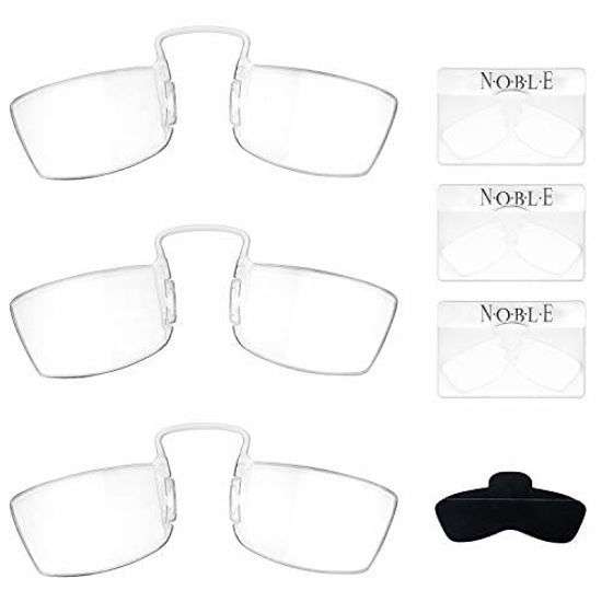 Picture of Noble Small Reading Glasses (3 Pack) - Rimless Readers with 3 Wallet Credit Card Holders and 1 Cell Phone Case - Pocket Magnifying Cheaters for Men and Women (+3.00)