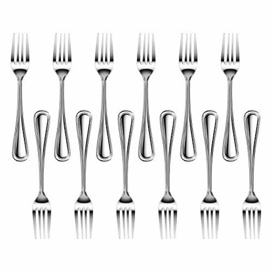 Picture of New Star Foodservice 58048 Slimline Pattern, 18/0 Stainless Steel, Dinner Fork, 7.5-Inch, Set of 12