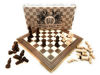 Picture of IFG Handmade Wooden Chess Set | Portable Folding Game Board | Felted Interior Storage with Piece Holders